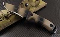(#102-17) Currahee Tan Camo Serrated
