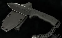 (#101-3BL) Microtech Crosshair Black Fully Serrated