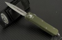 (#119-4GR) Microtech UTX-85 D/E OD Green Handle Satin Plain