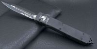(#122-2T) Microtech Ultratech D/E Black Serrated Tactical