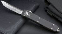 (#123-11) Microtech Ultratech Tanto Stonewash Serrated