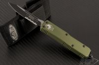 (#125-2GR) Microtech UTX-85 OD Green Handle Black Serrated