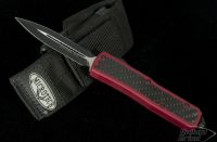 (#126-1RD) Microtech Daytona Red Handle DE Black Plain