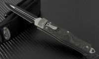 (#136-1CF) Microtech OSS Cobra Carbon Fiber Black