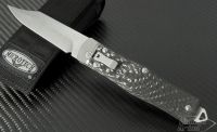 (#137-10CF) Microtech OSS Cobra CF Bowie Stonewash