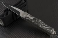 (#137-1CF) Microtech Cobra Bowie Black Plain