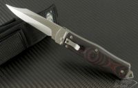 (#137-4RD) Microtech OSS Cobra Bowie Red G10 Satin Plain