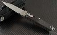 (#137-7RD) Microtech OSS Cobra Bowie Clip Point Red Bead Blast Standard