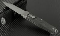 (#137-7CF) Microtech OSS Cobra CF Bowie Bead Blast