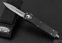 (#138-5) Microtech Troodon - D/E - Satin - Partially Serrated