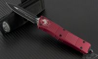 (#142-1RD) Microtech Combat Troodon D/E Red Handle Black Plain