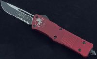 (#143-2RD) Microtech Combat Troodon S/E Red / Black Serrated