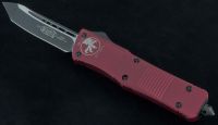 (#144-1RD) Microtech Combat Troodon T/E Red / Black Plain