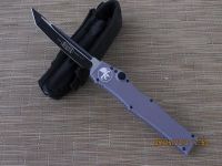 Microtech Halo V - Gray Handle - Tanto - Plain