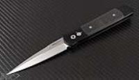 (#PT-901) Protech Godfather - Satin Plain w/ Carbon Fiber