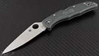 (#SPY-C10FPGY) Spyderco Endura 4 Flat Ground Gray FRN Satin Plain