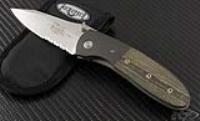 (#VNT-0011) Microtech Lightfoot - LCC Manual Action Stonewash Serrated