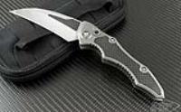 (#kestrel-c-ti-cf) Microtech Custom Kestrel - Titanium / CF inserts - High Polish Blade